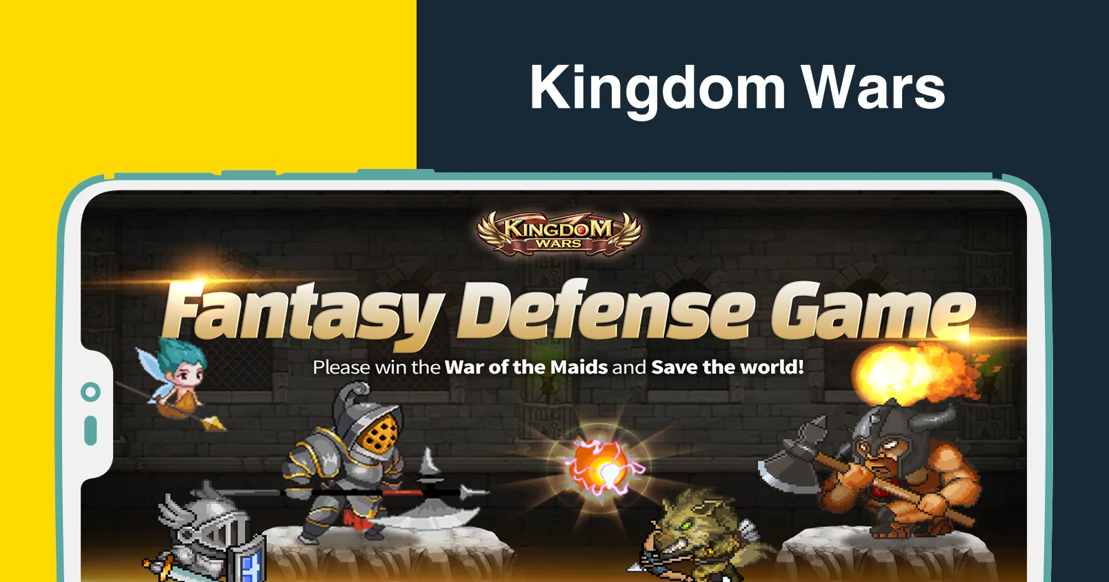 لعبة Kingdom Wars مهكرة بالجوهر والنقود